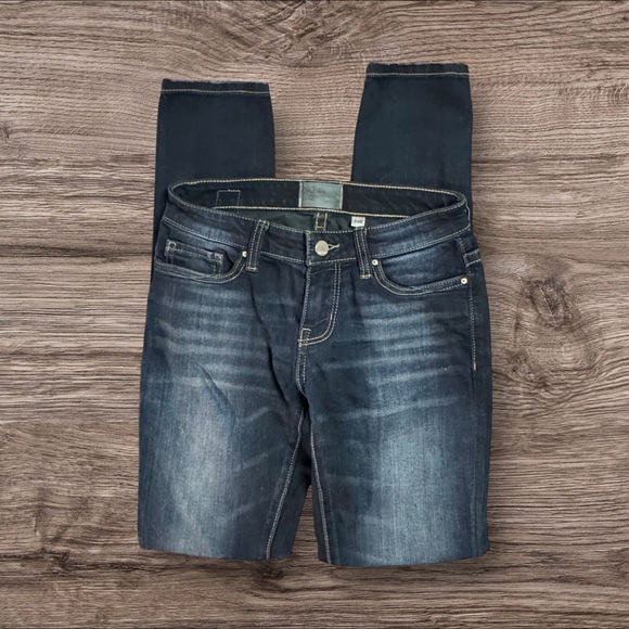 BKE Denim - BKE Women's Skinny Jeans - Dark Blue **See Photo #6 Wear on Bottom Hem x2)